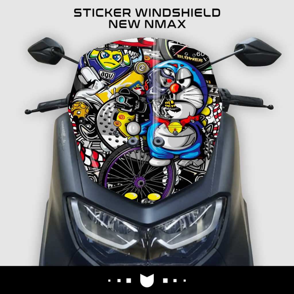 Sticker Windsield Visor Nmax 155 New Thailook Style Stiker Setiker Striker Striping Lis Visor Kaca D