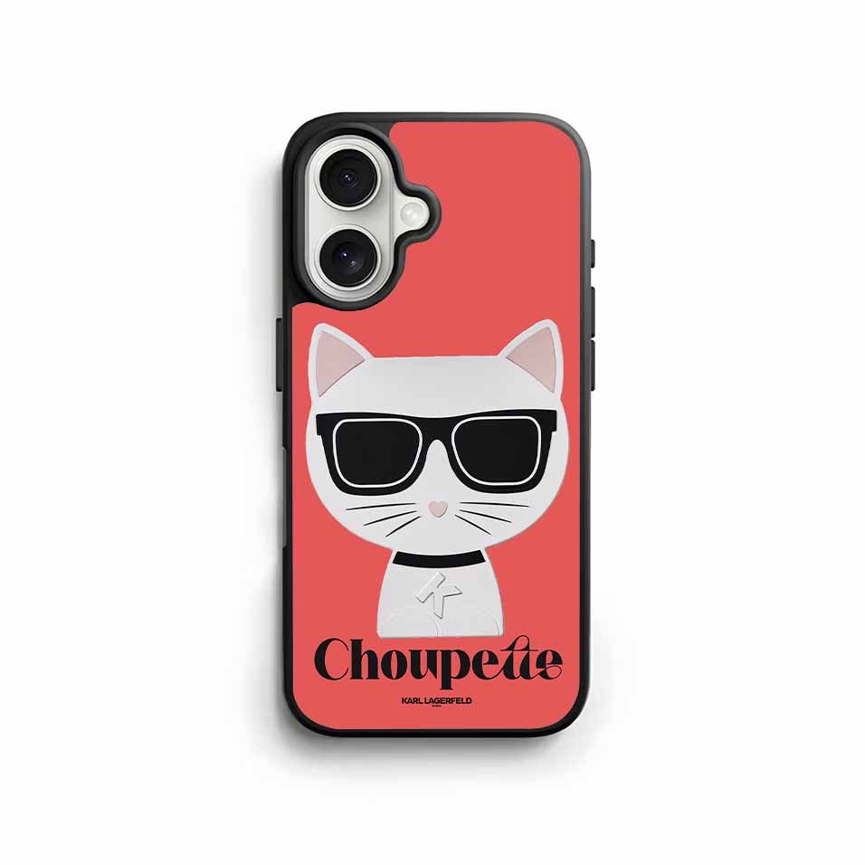 iPhone Case Karl Lagerfeld Choupette Hybrid Rubber for 17 Pro Max 16 15 14 Plus 13 12 Mini 11 KL016