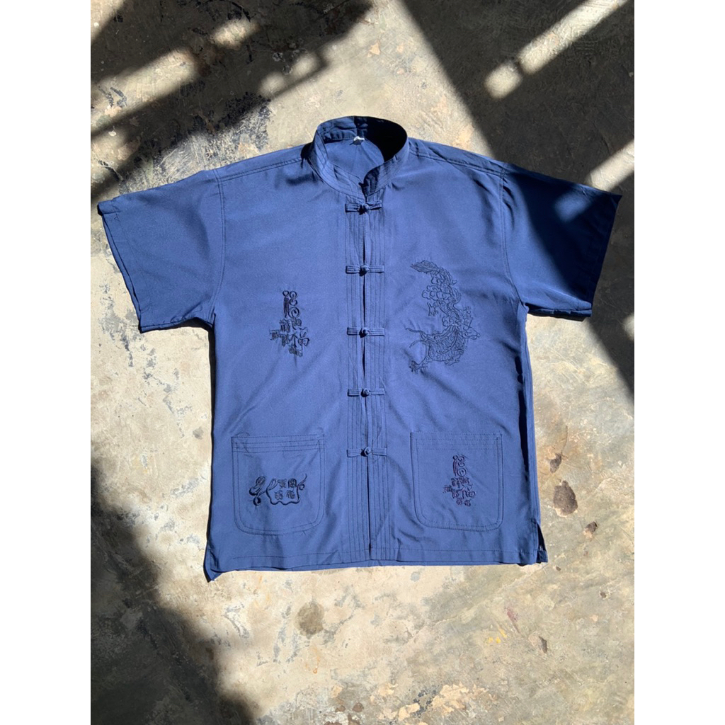 kemeja cheongsam bordir naga