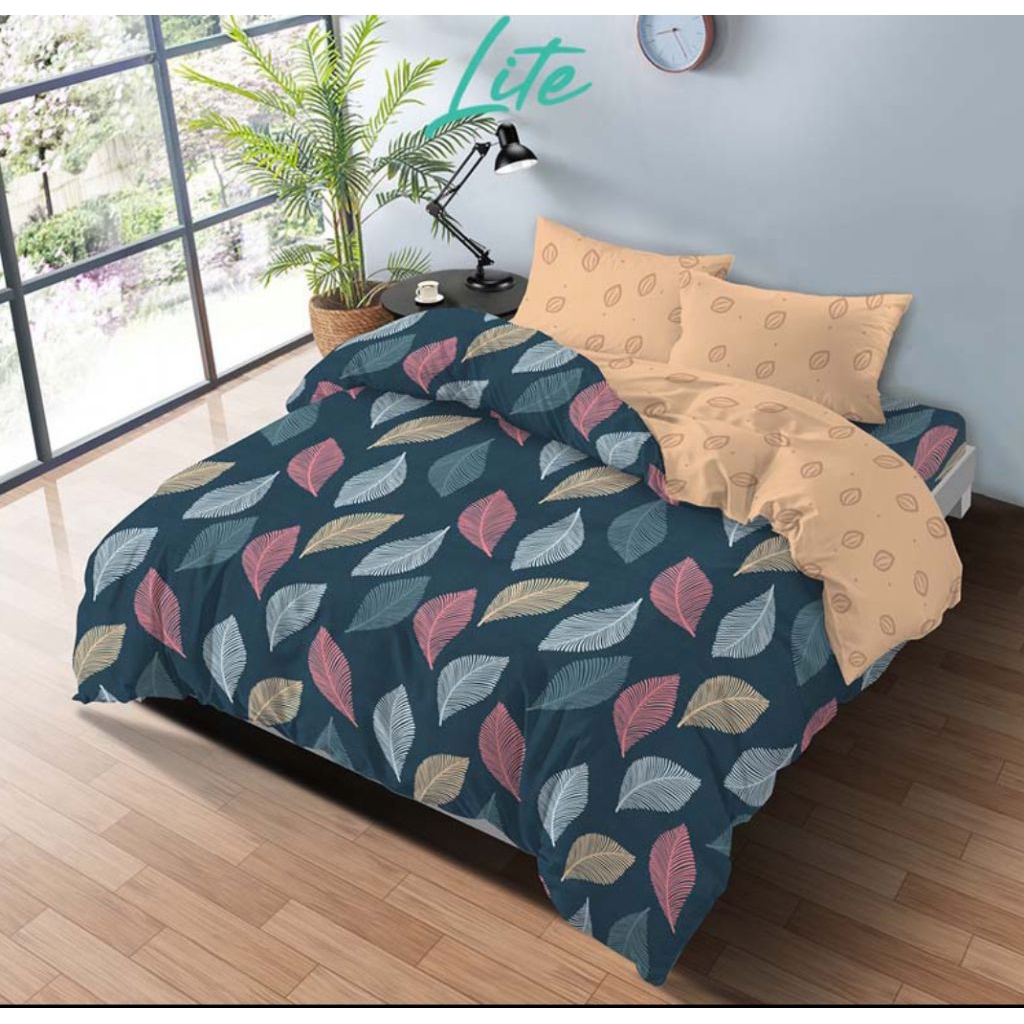 bedcover motif daun