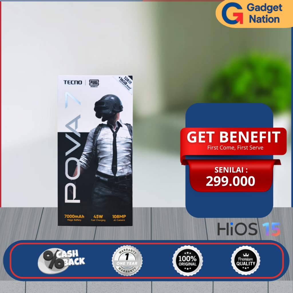 TECNO POVA 7 4G/LTE RAM 8GB Internal 128/256GB Handphone Smartphone Original Garansi Resmi 1 Tahun