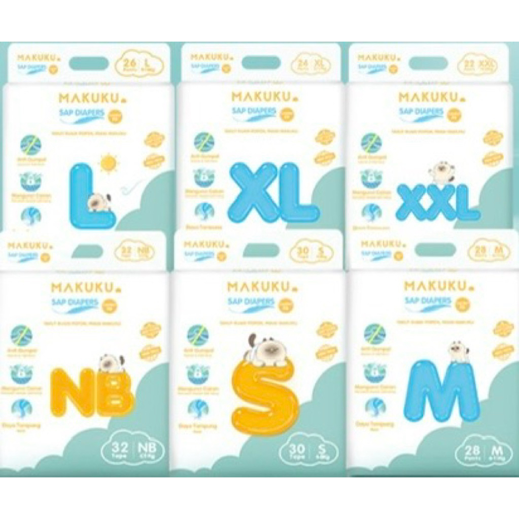 MAKUKU SAP DIAPERS COMFORT FIT PANTS / MAKUKU COMFORT FIT PANTS / MAKUKU POPOK / POPOK MAKUKU