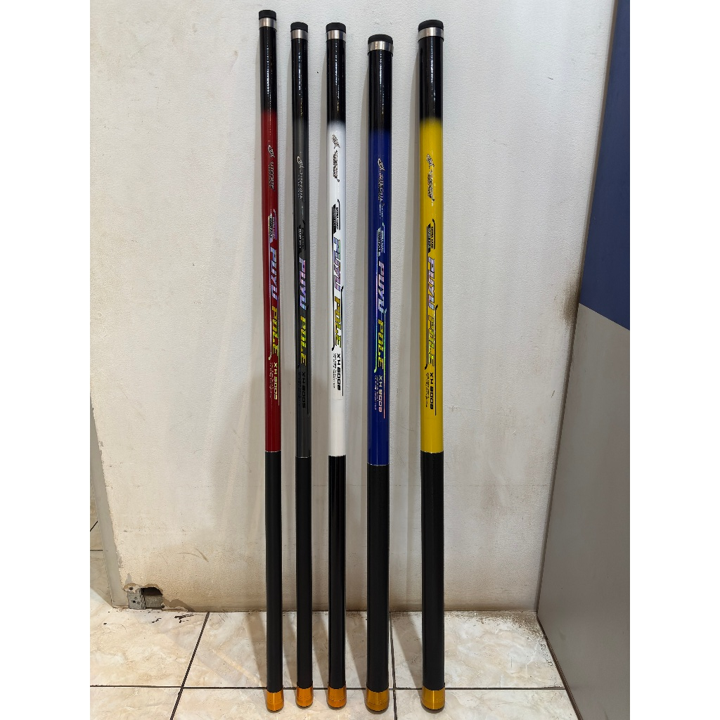 Tegek Utecate Puyu Pole | Stik Gabus Kaku Ring Tip Fiber Solid | Joran Next Master Pole Mancing Dudu