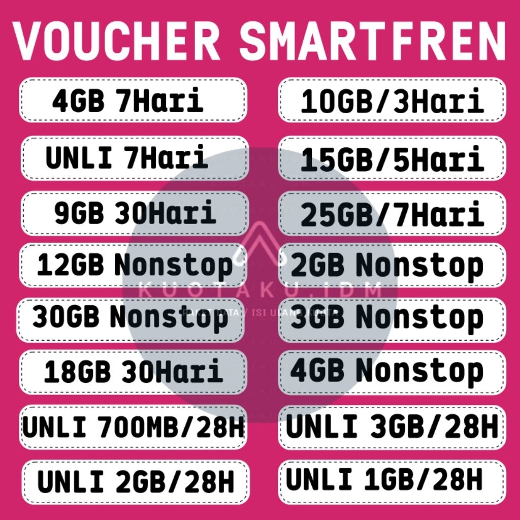 TERMURAH VOUCHER Smartfren Unlimited Kuota Smartfren 6GB 12GB 30GB Data Smartfren Nonstop