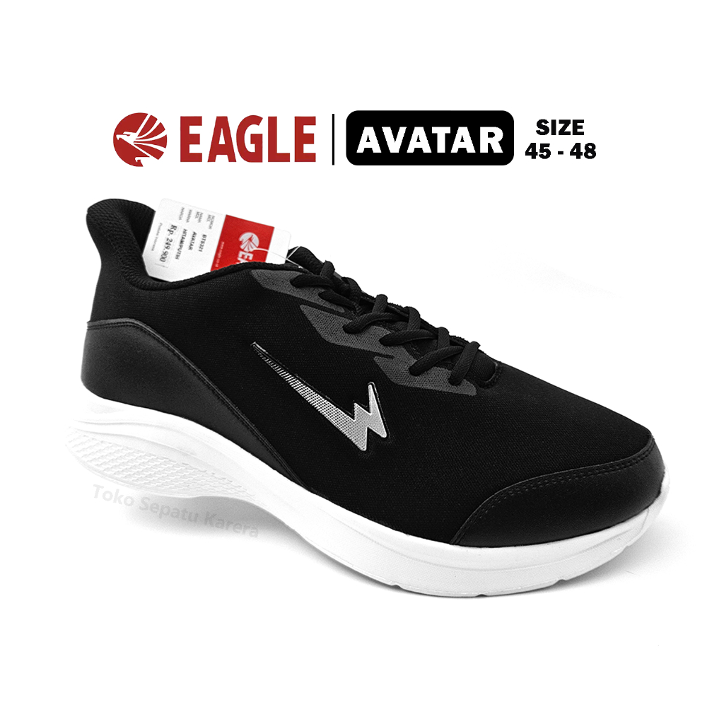 Sepatu Sekolah Anak SMA Laki Laki – Sepatu Pria Dewasa – EAGLE – AVATAR – Size 45-48 – Sneakers