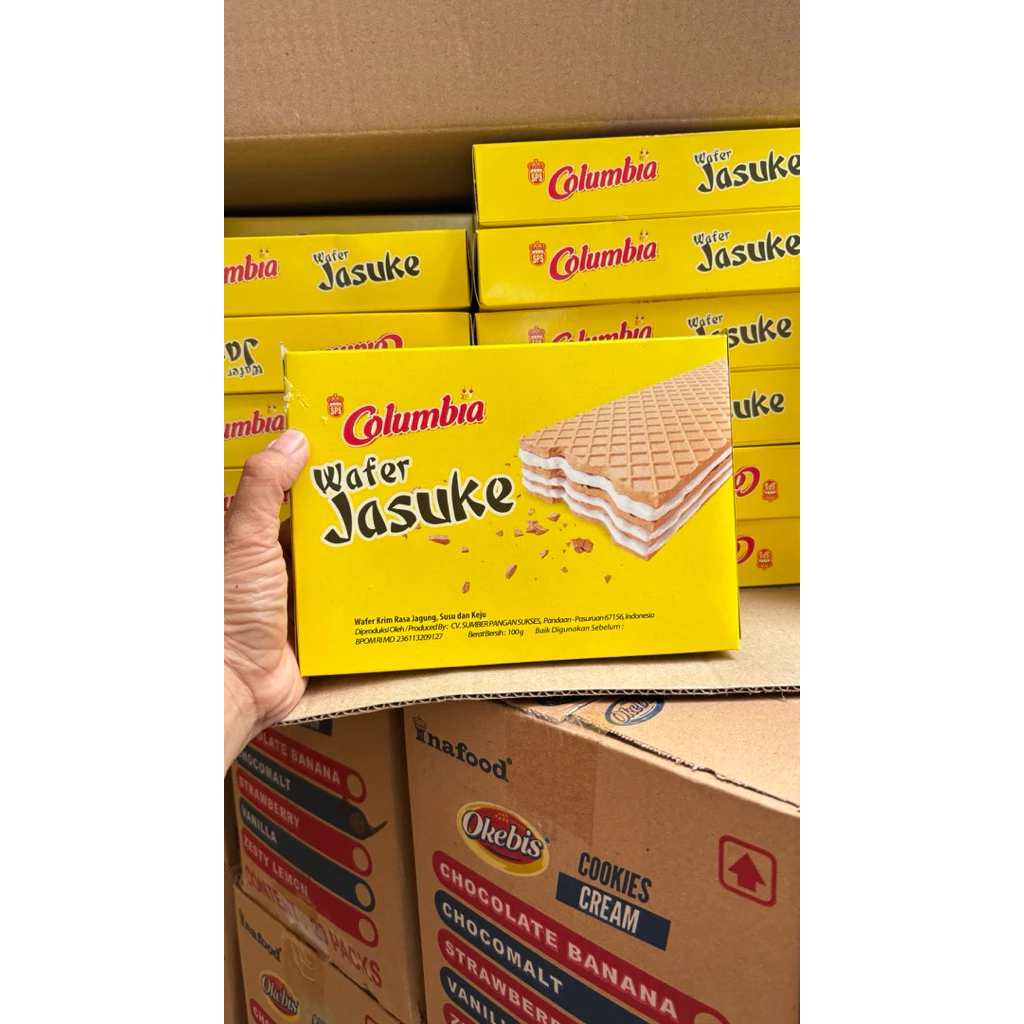 Biskuit Columbia Jasuke Wafer Box 100g Hajatan murah Lebaran Natal Hampers