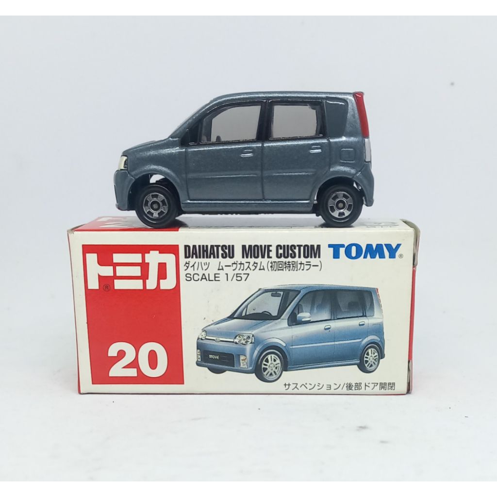 tomica daihatsu move custom grey 20 tomy biru diecast (t)