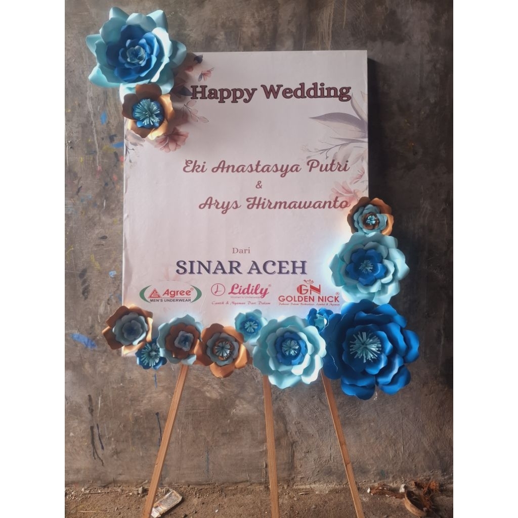 papan ucapan paper flower