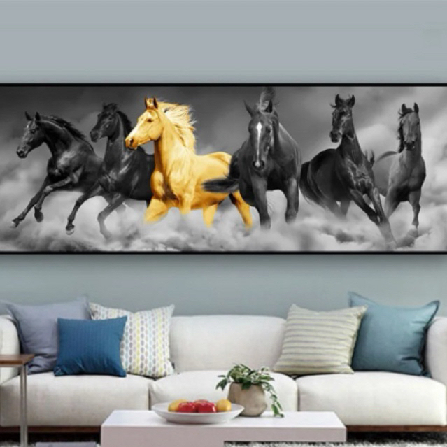 lukisan kuda berlari / lukisan modern