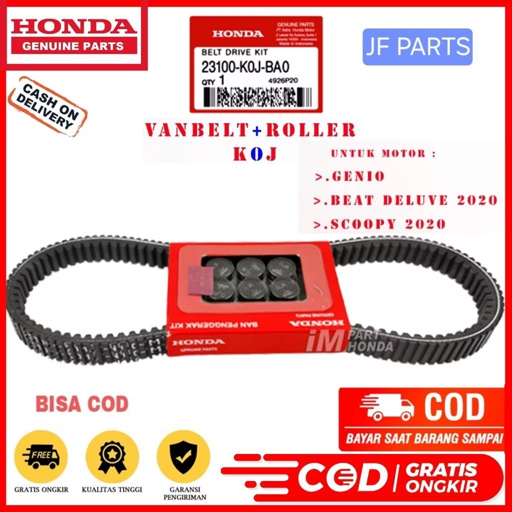 VANBELT VAN BELT V BELT ASSY GENIO BEAT Fi Deluxe NEW LED SCOOPY ESP BEAT STREET 2020 2021 KOJ K0J