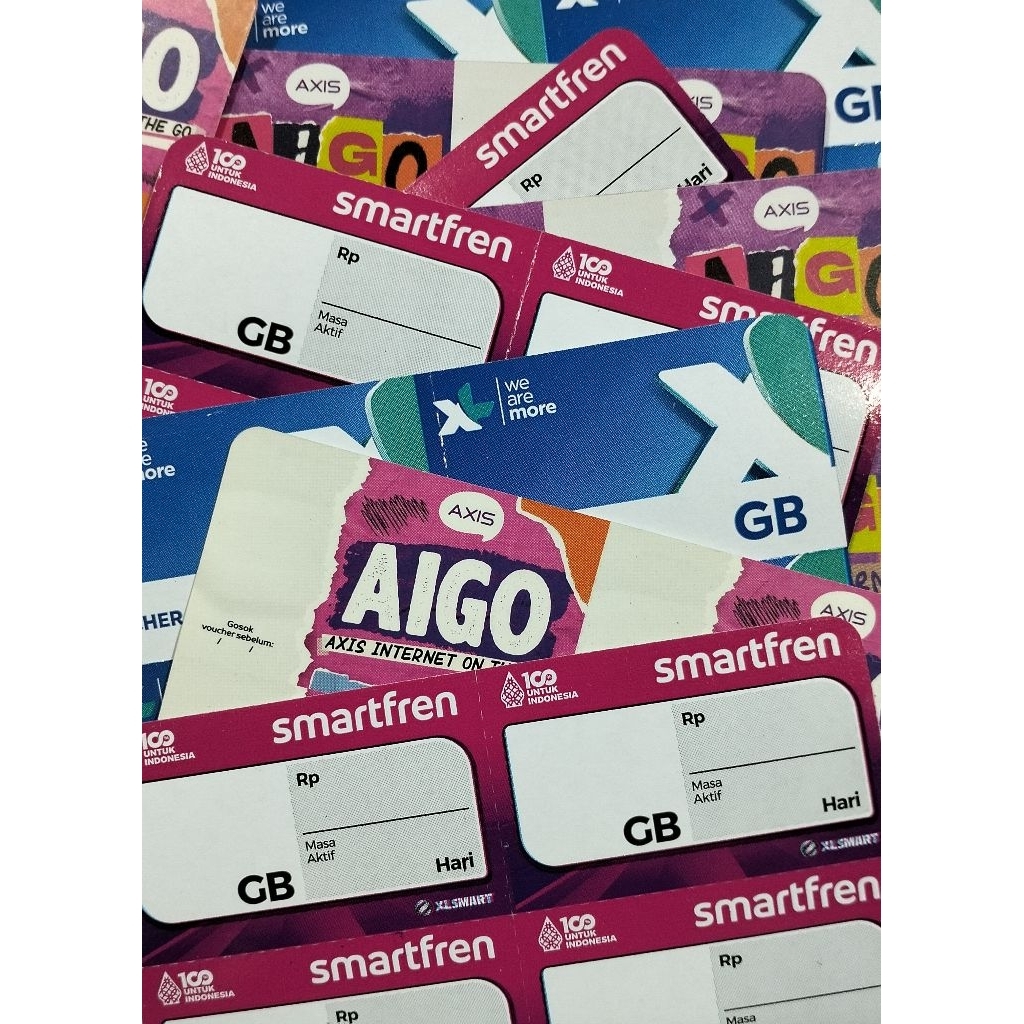 144 SN Mix Voucher smartfren xl axis Zero vocer kosong bahan injek Exp 8.2027