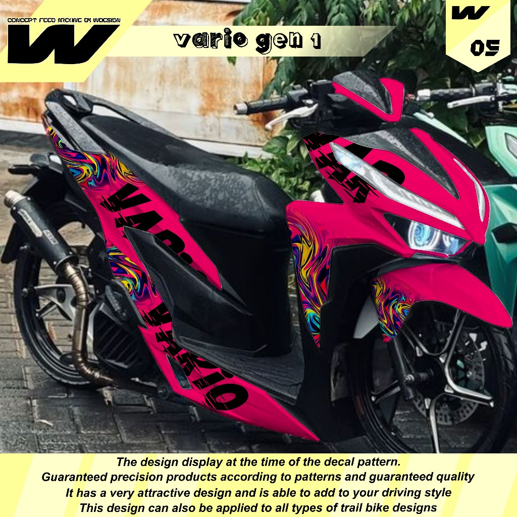 (COD) Sticker Decal Full Body Motor Honda Vario 125/150 2017 2018 2019 2020 2021 2022 Stiker Skotlet