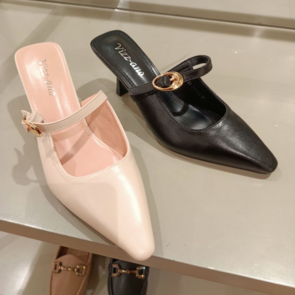 selop/mules wanita heels 5cm VIZZANO original