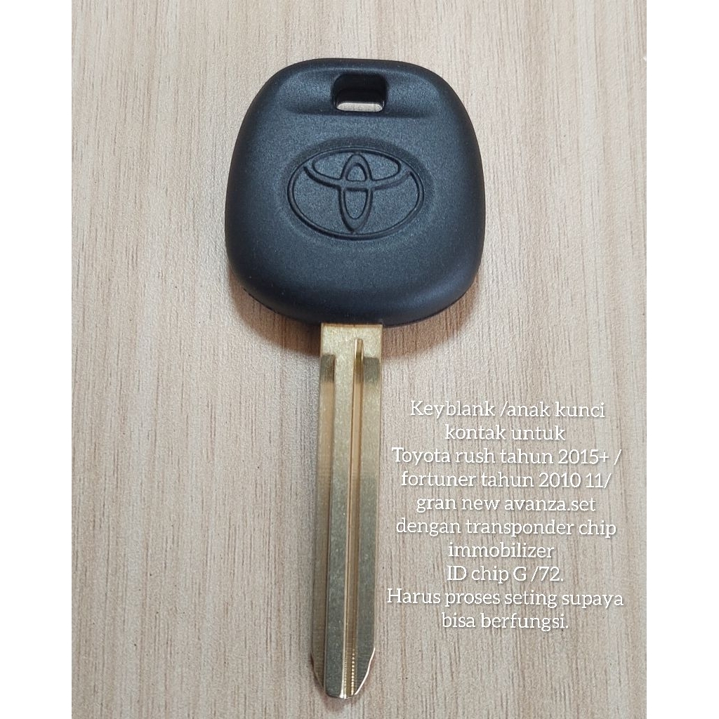 bahan anak kunci kontak rush fortuner grandnew avanza  set transponder chip immobilizer