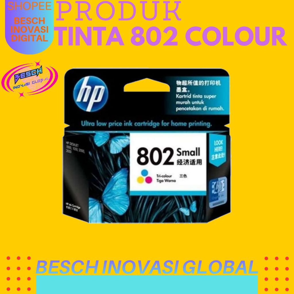 HP ink Tinta 802 colour HP 802 HP802c Original ink Advantage Cartridge