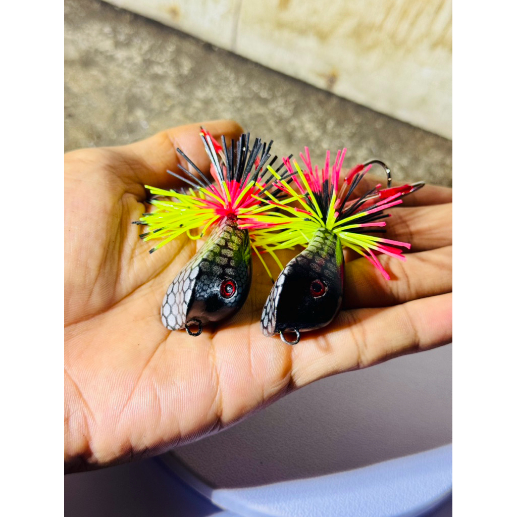 JUMP FROG TOPI 8gr 3,5cm double hook 2/0 | umpan lure cesting gabus toman killer
