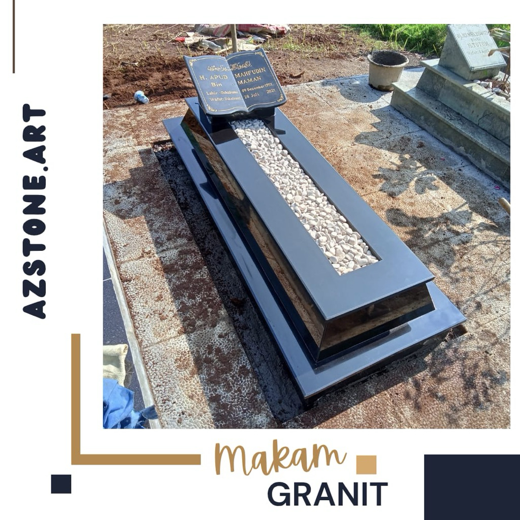 makam granit black nero/batu nisan