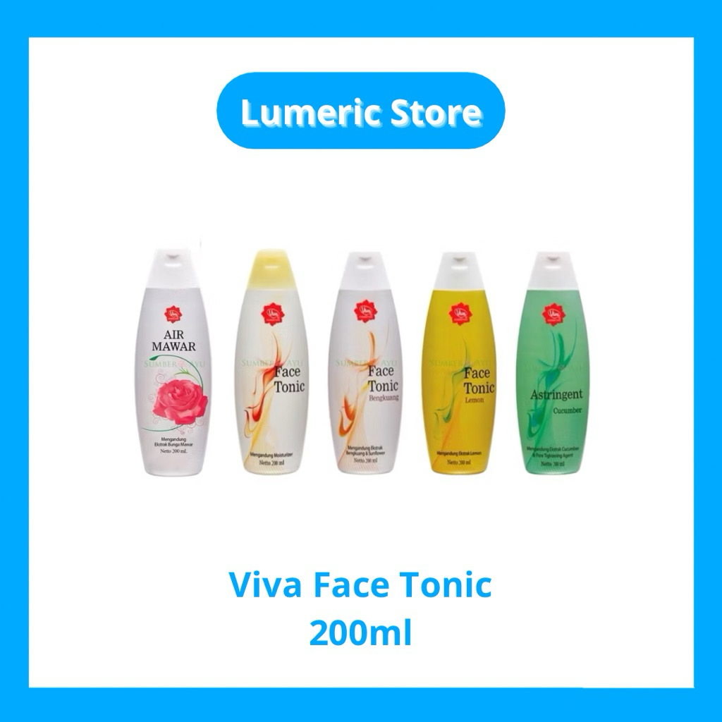 Viva Tonic Pembersih wajah 200ml-Viva Penghilang kusam dan minyak berlebih, Viva Pembersih wajah