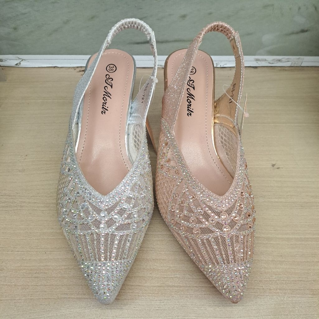 Bustong pesta wanita St.moritz hak 5 cm