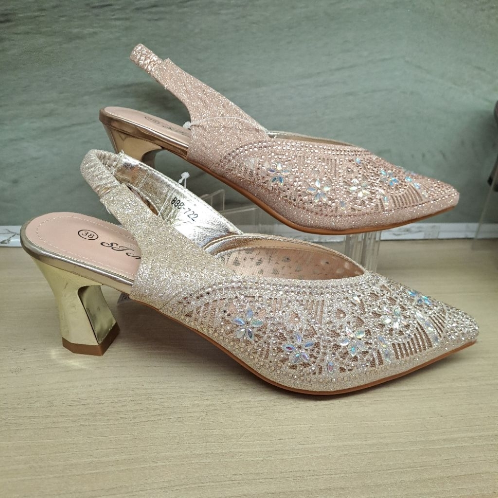 Bustong pesta wanita St.moritz hak 5 cm