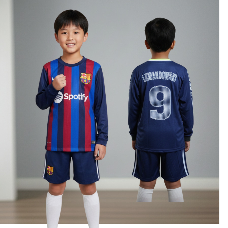 setelan baju kiper sepakbola anak lakilaki/ baju kiper lengan panjang sepakbola anak
