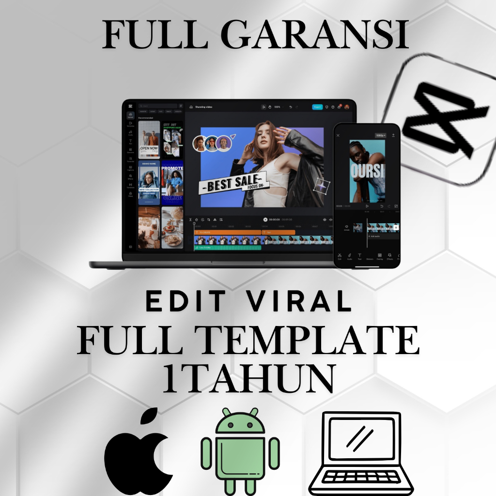 Template Pro 1 Tahun set Capcut Penuh Garansi