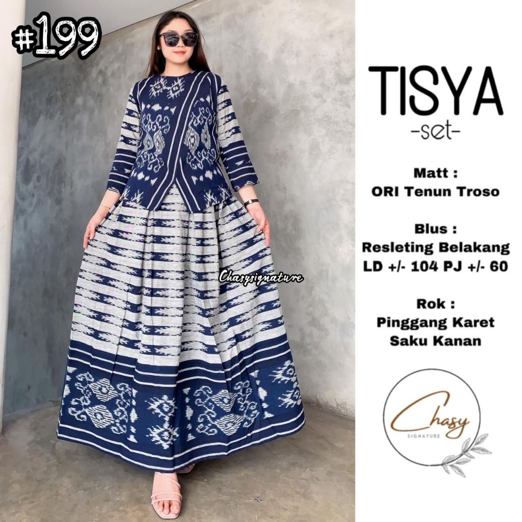 TISYA MARSELA MARIMAR SET ROK BATWING ORI TENUN TROSO SET ROK FORMAL SET ROK OUTFIT ACARA SET ROK TE