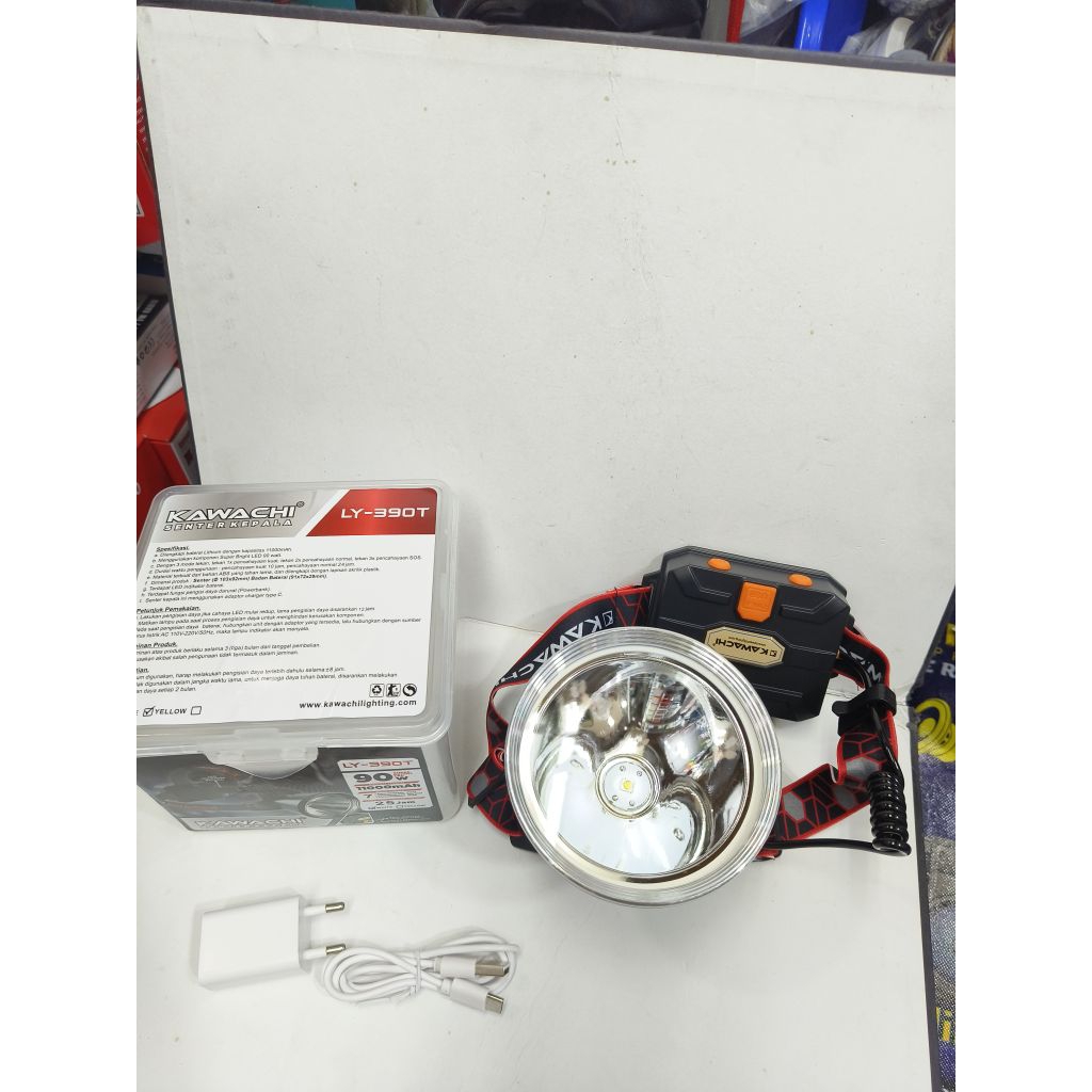 Senter Kepala Kawachi LY-390T 90Watt / Senter Kepala Jumbo Super Terang Tahan Lama