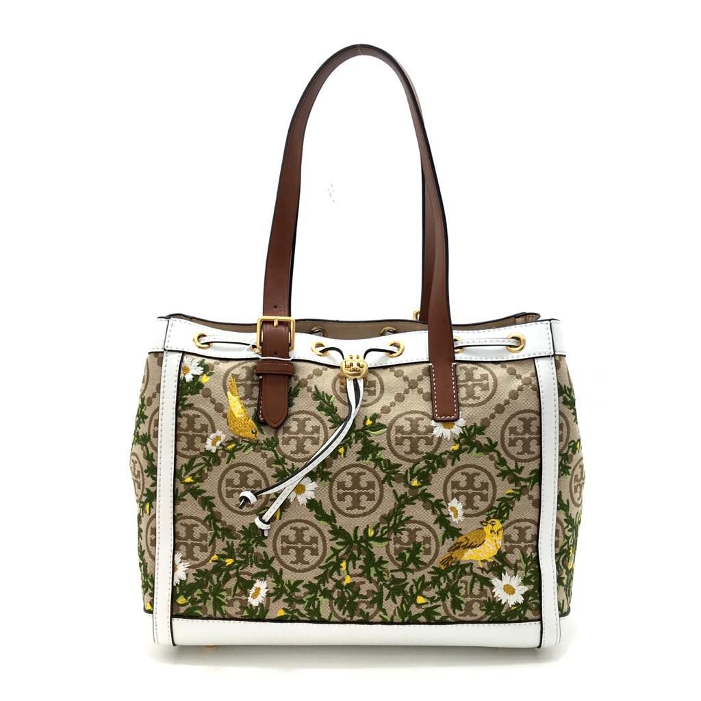 Tote Bag Tory Monogram Jacquard Embroidered