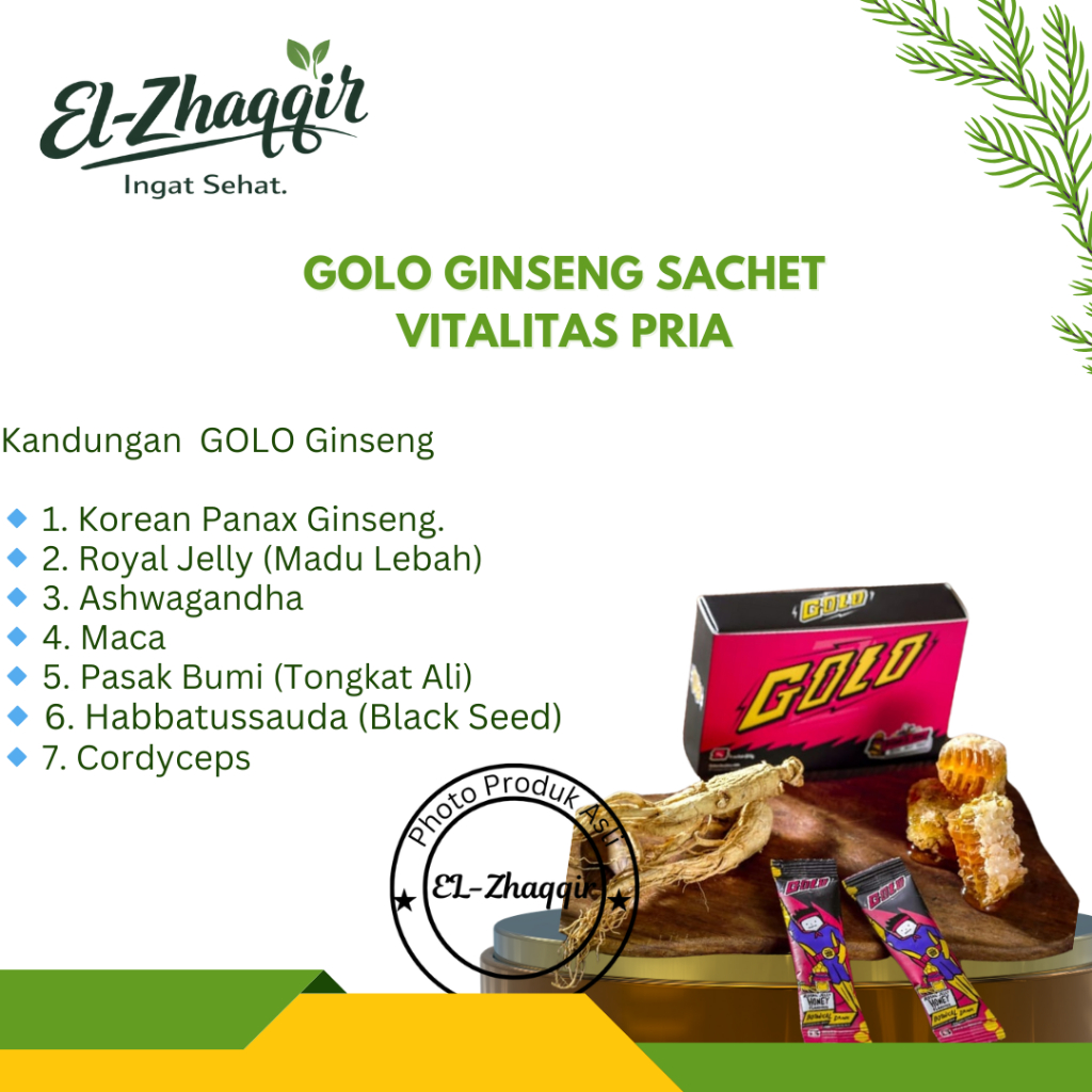 Mr Golo Ginseng sachet Botanical original suplemen pria