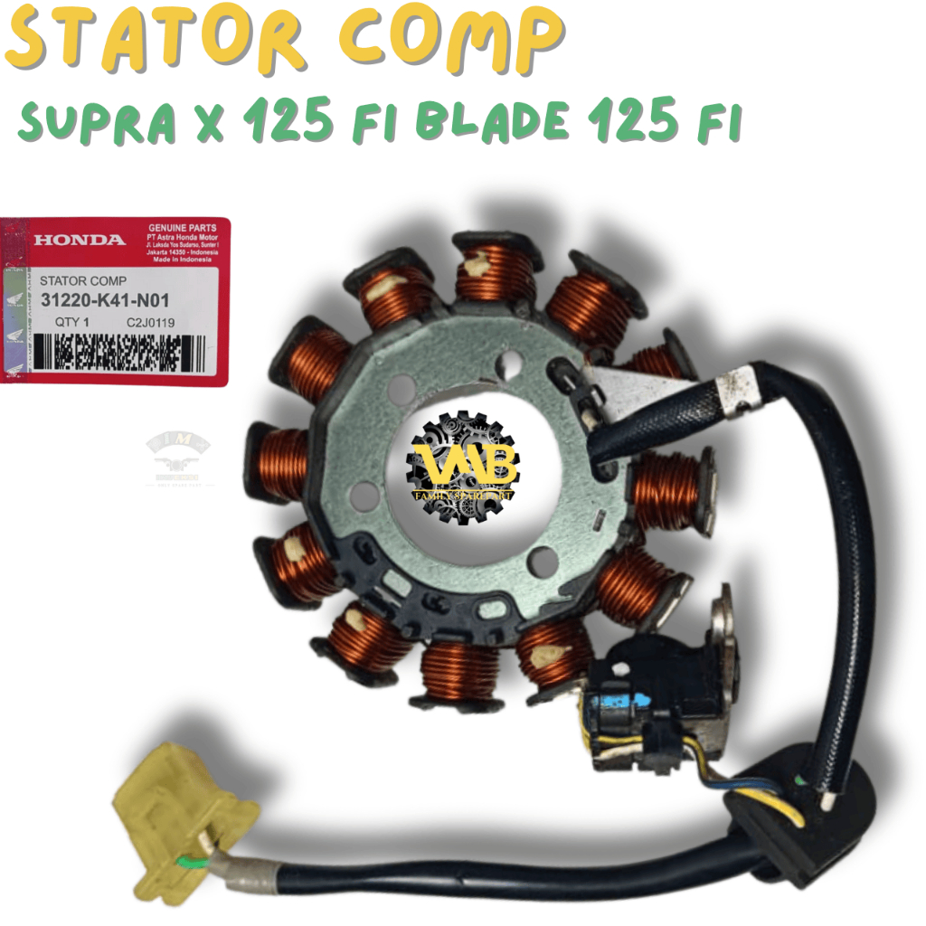 Stator Comp Spol Spool Spul New Supra X 125 Fi Blade 125 Fi Ds Denso 31220-K41-N01 Ori