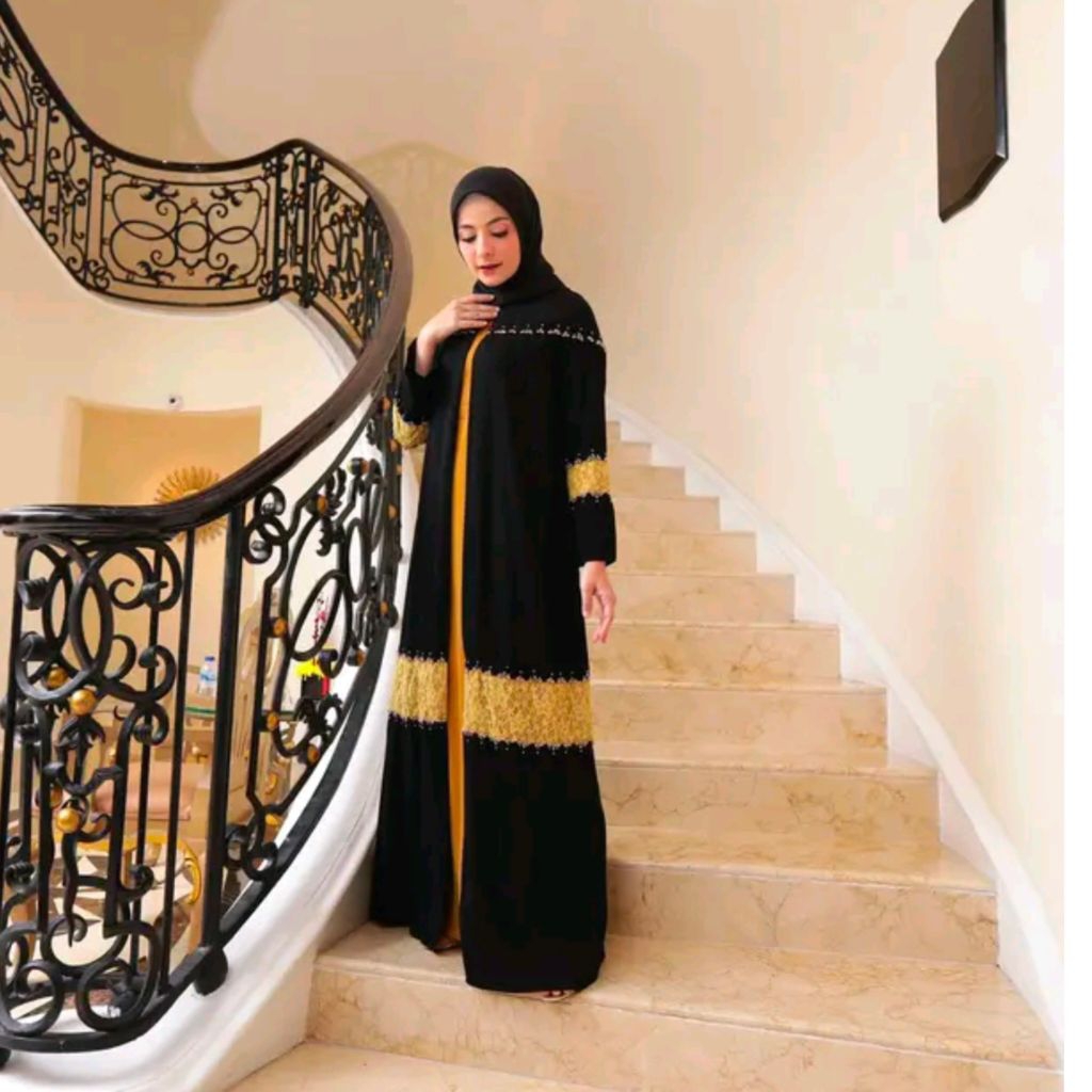 One set Aleena Dress Original by Kaleela   /  Dress Alena set inner outer by kaleela  /   Gamis abay