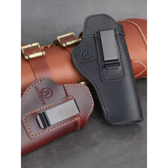 Kosibate Genuine Leather Concealed Carry 1911 Gun Holster Compatible with Colt/Springfield/Sig/Brown