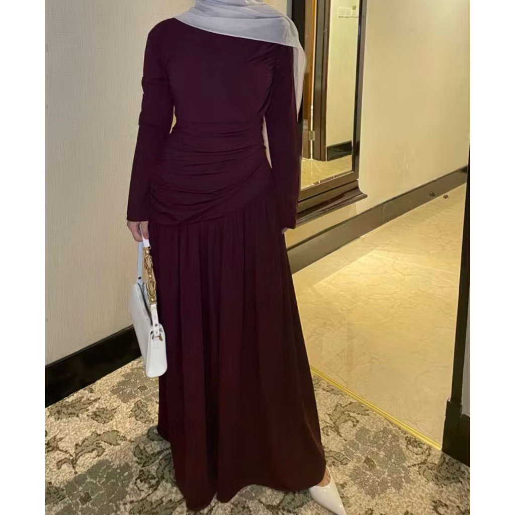 DRESS BURGUNDY PL