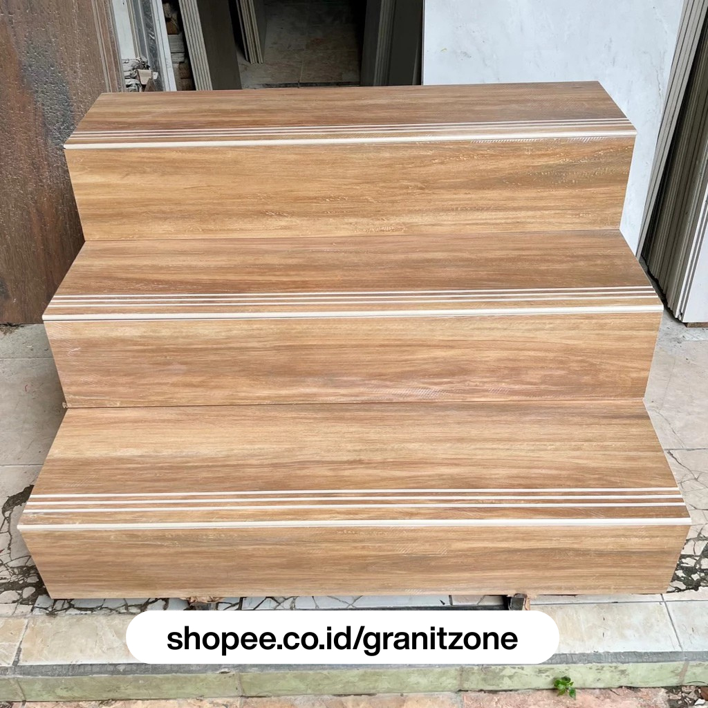 Granit Tangga Stepnosing Motif Kayu Matt Custom
