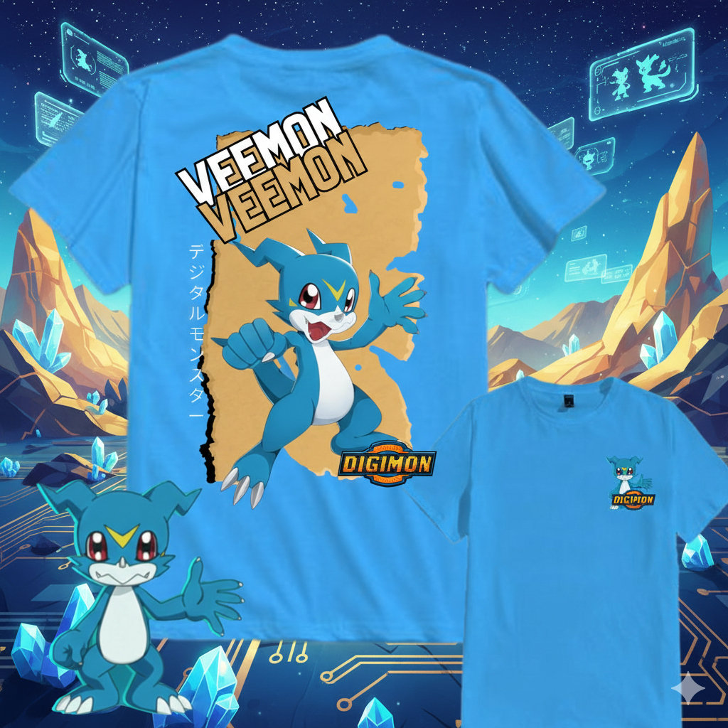 SHABIKIDS - BAJU KAOS DIGIMON VEEMON - Baju Kaos Anak Distro - Kaos Anak DIGIMON - DIGIMON