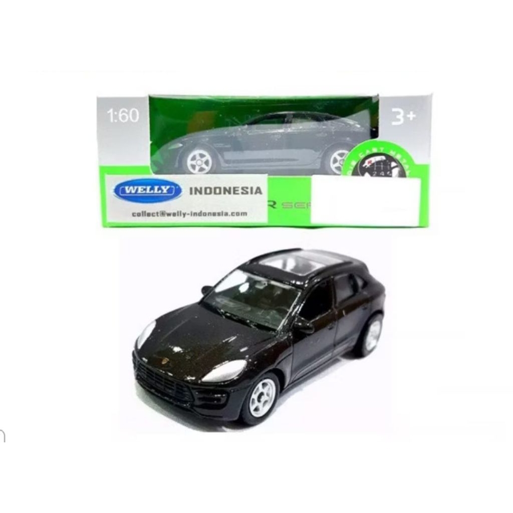 Welly Porsche Turbo Macan hitam 1:60