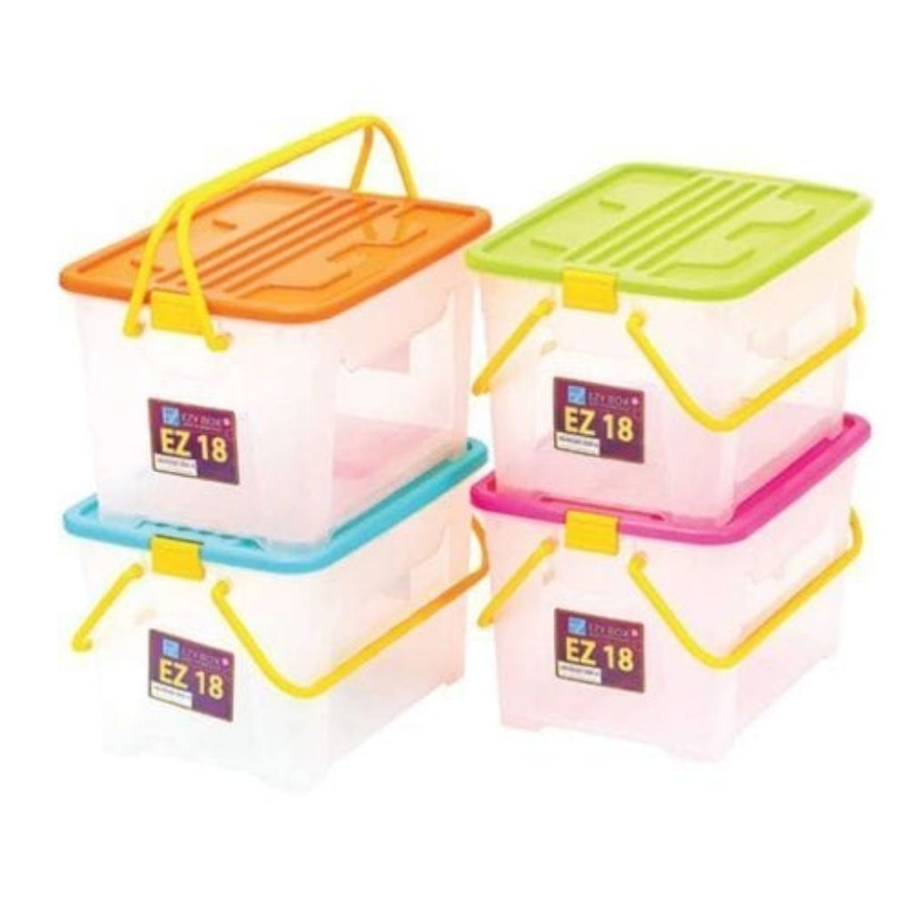 Box container 18 liter kontainer box plastik transparan
