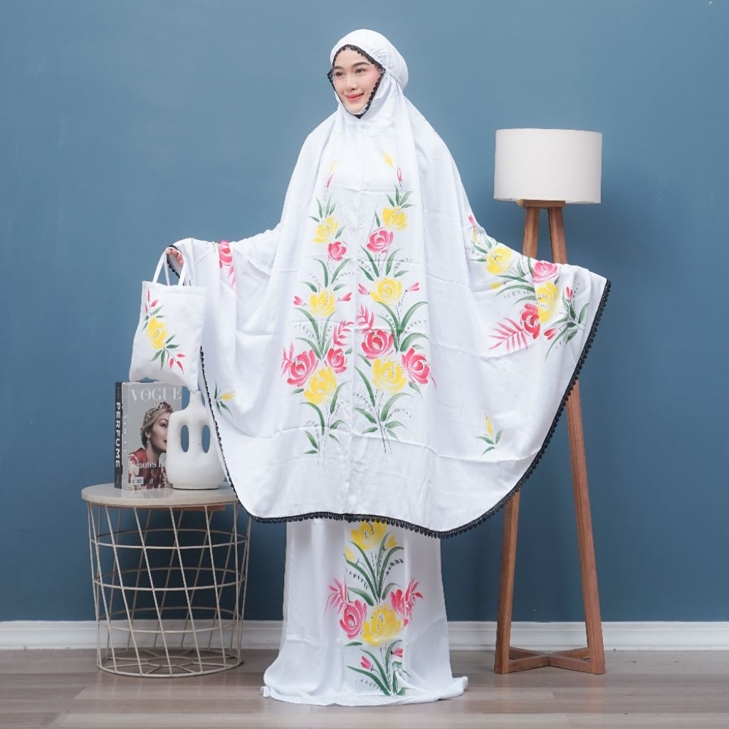 Mukena lukis rayon twill jumbo