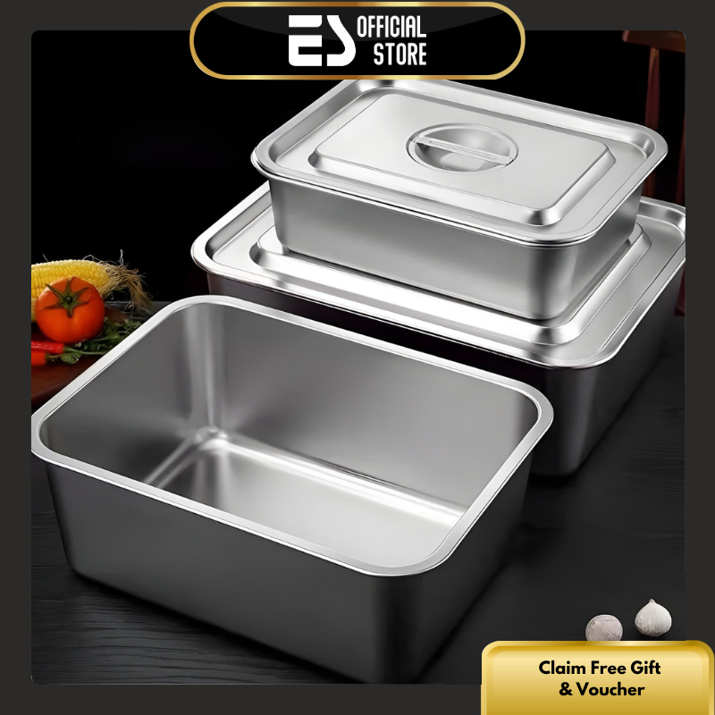 ES Nampan Jumbo Wadah Katering Stainless Steel Tahan Karat