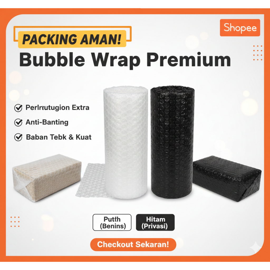 Bubble Wrap Tambahan Packingan Pembeli Lampu Wajib Tambahkan ini ya
