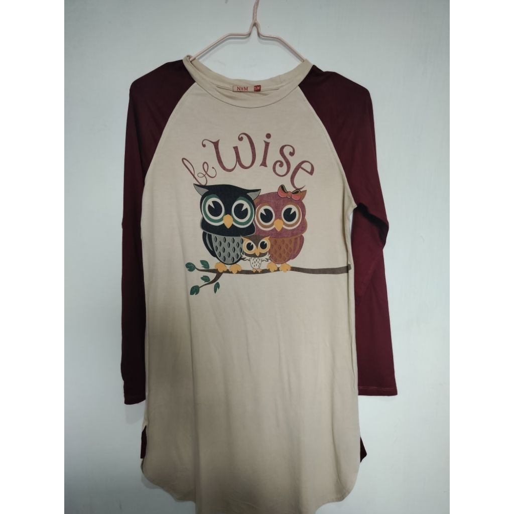 Tunik kaos wanita lengan panjang