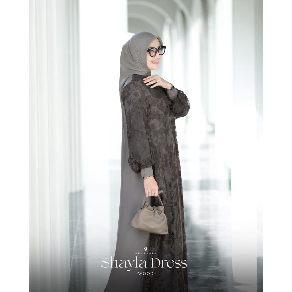 Shayla Dress by Shararea | Gamis Lengan Organza Mewah Baju Pesta Kondangan Lebaran