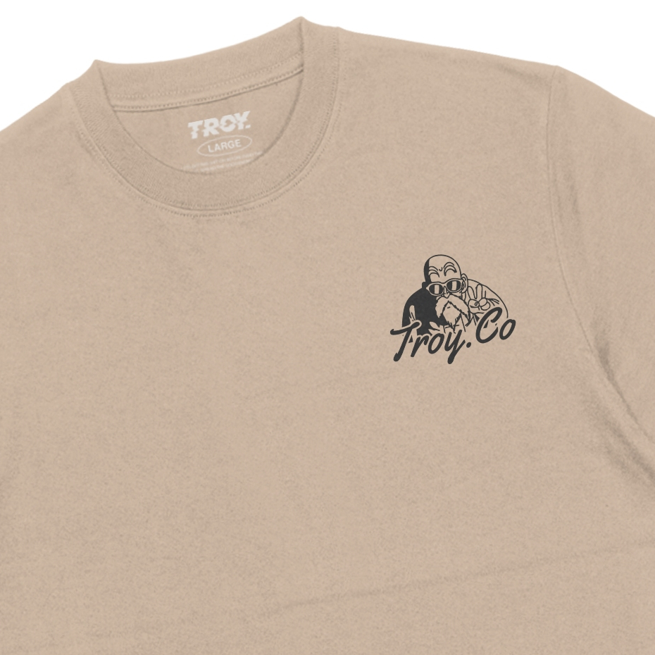 Troy Company Tshirt Brown Latte Muten Roshi - Kaos Lengan Pendek Kaos Coklat Latte MTD 3481