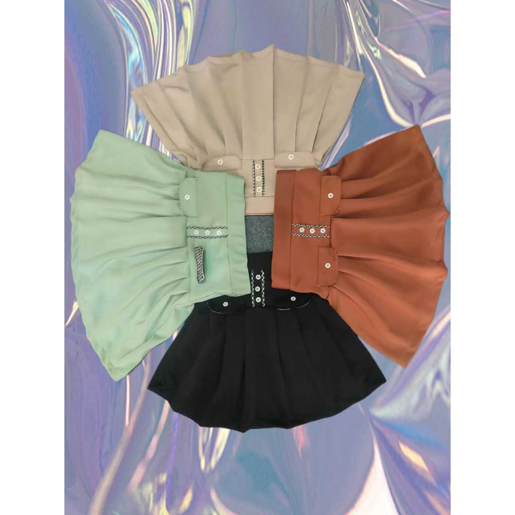 Mini Skirt Cewe Casual Rok Mini Sporty Rok Pendek Simple