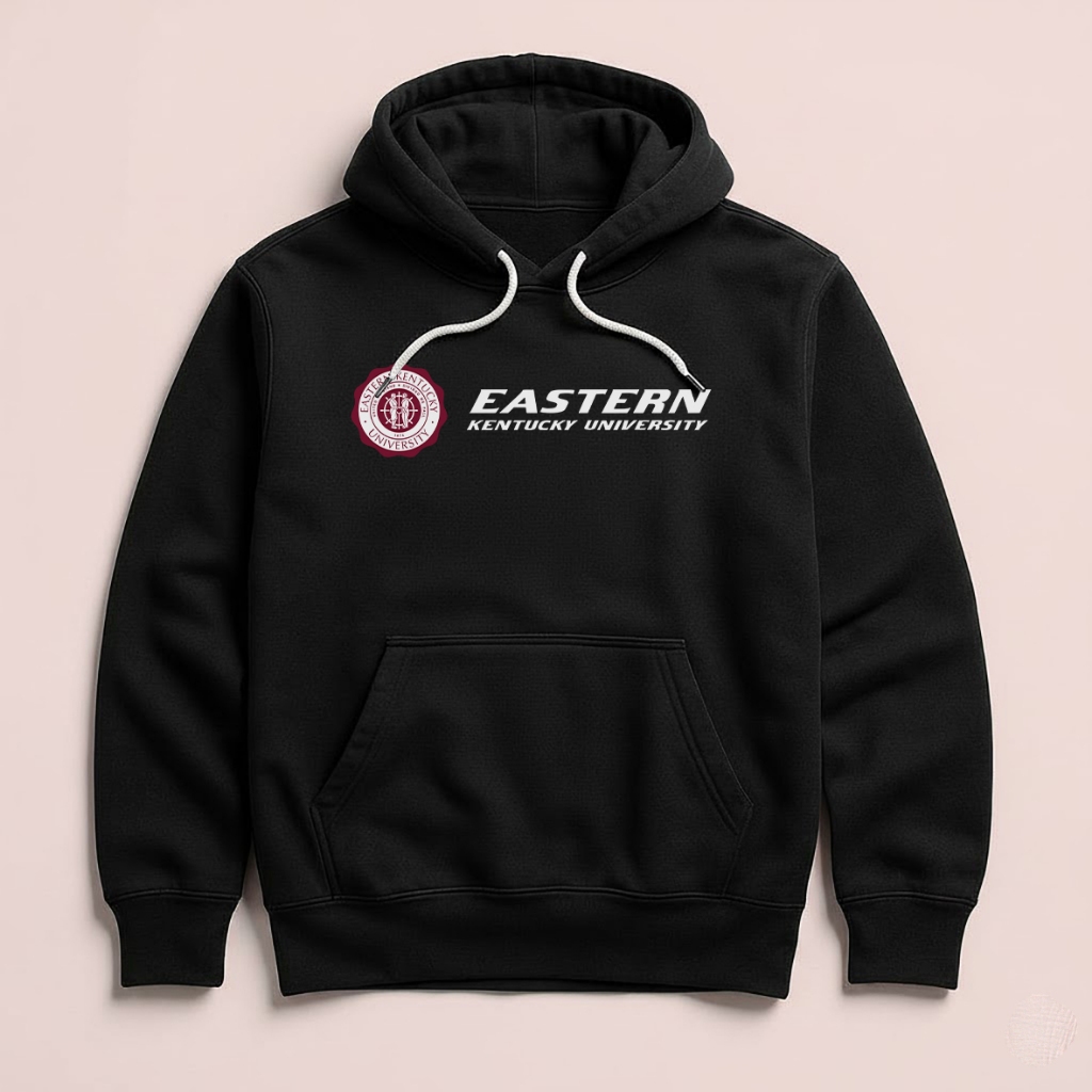 Hoodie EASTERN Kentucky University Unisex Sweater Fleece Black Hitam Cloth