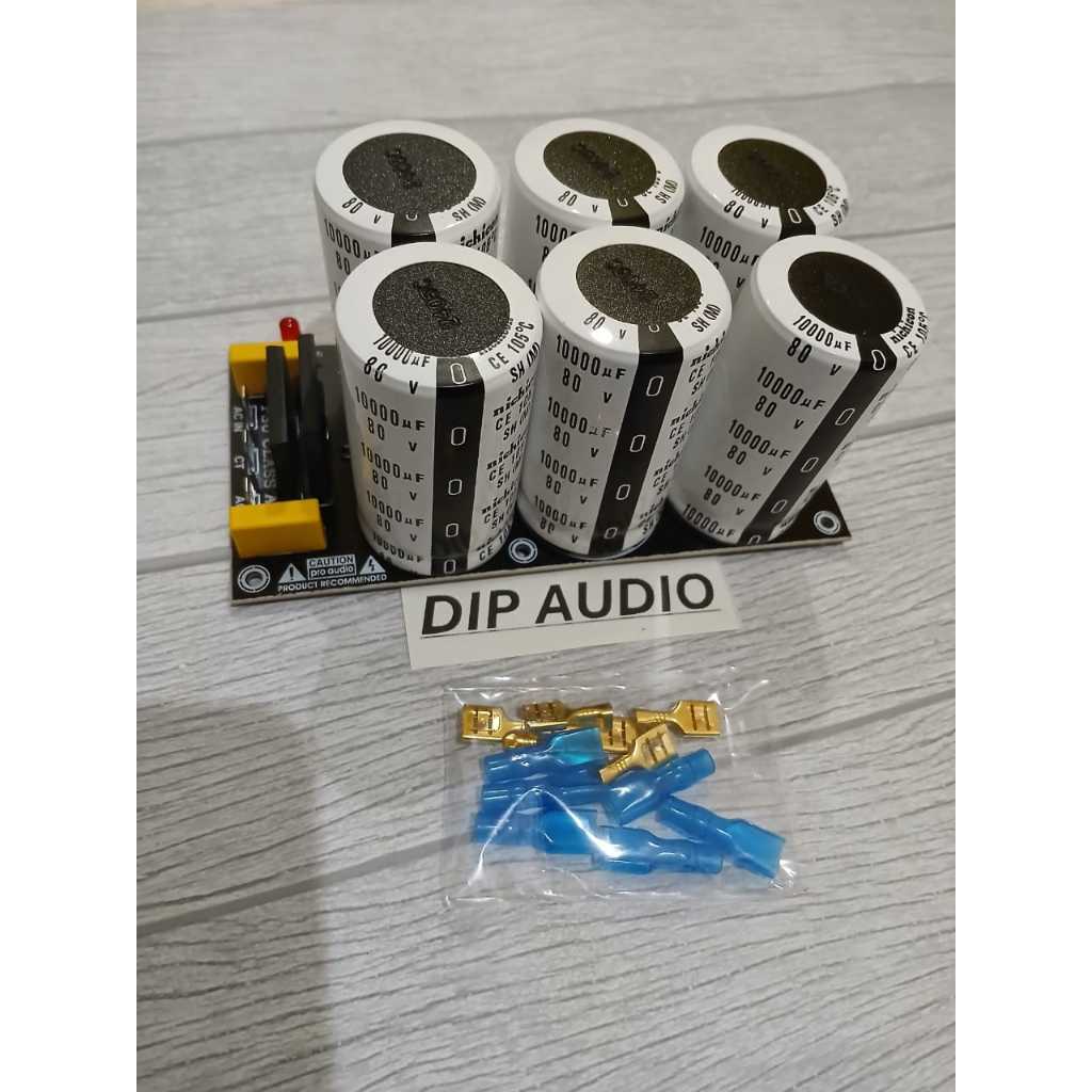 KIT PSU 6 ELCO + ELCO NICHICON PUTIH 10000UF 80V