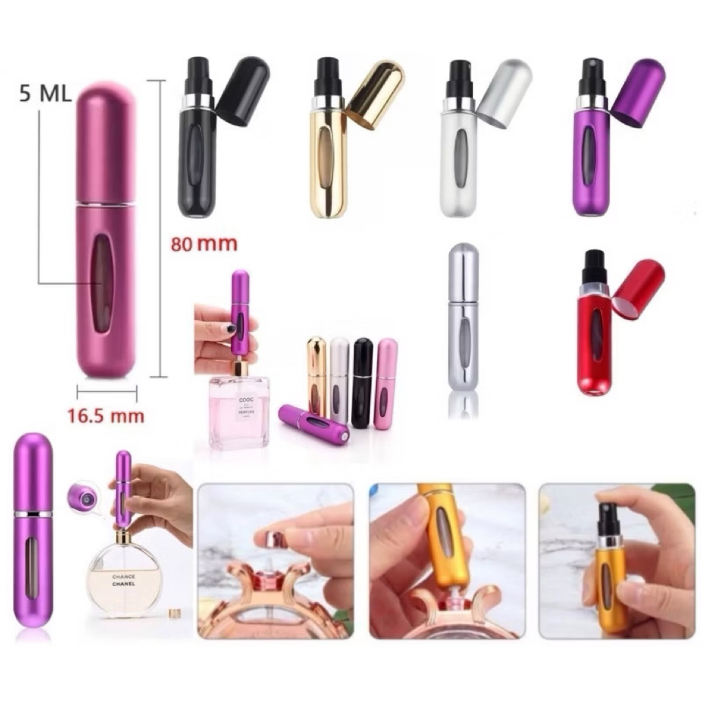 (GROSIRAN) Botol Parfum Spray Refill Portable Mini 5ml Cocok Buat Travel