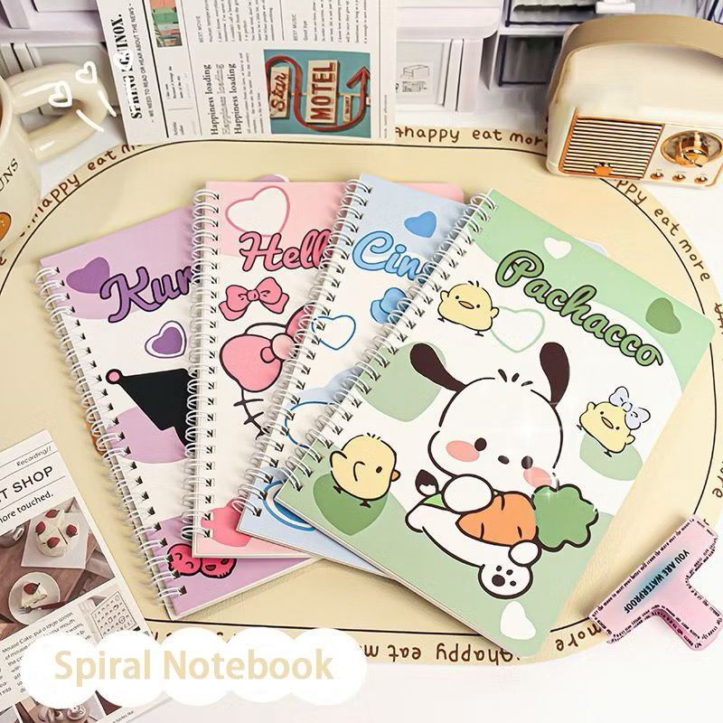 Buku Tulis Sekolah Cute / Buku Diary Notebook Karakter / Notebook A5 Spiral