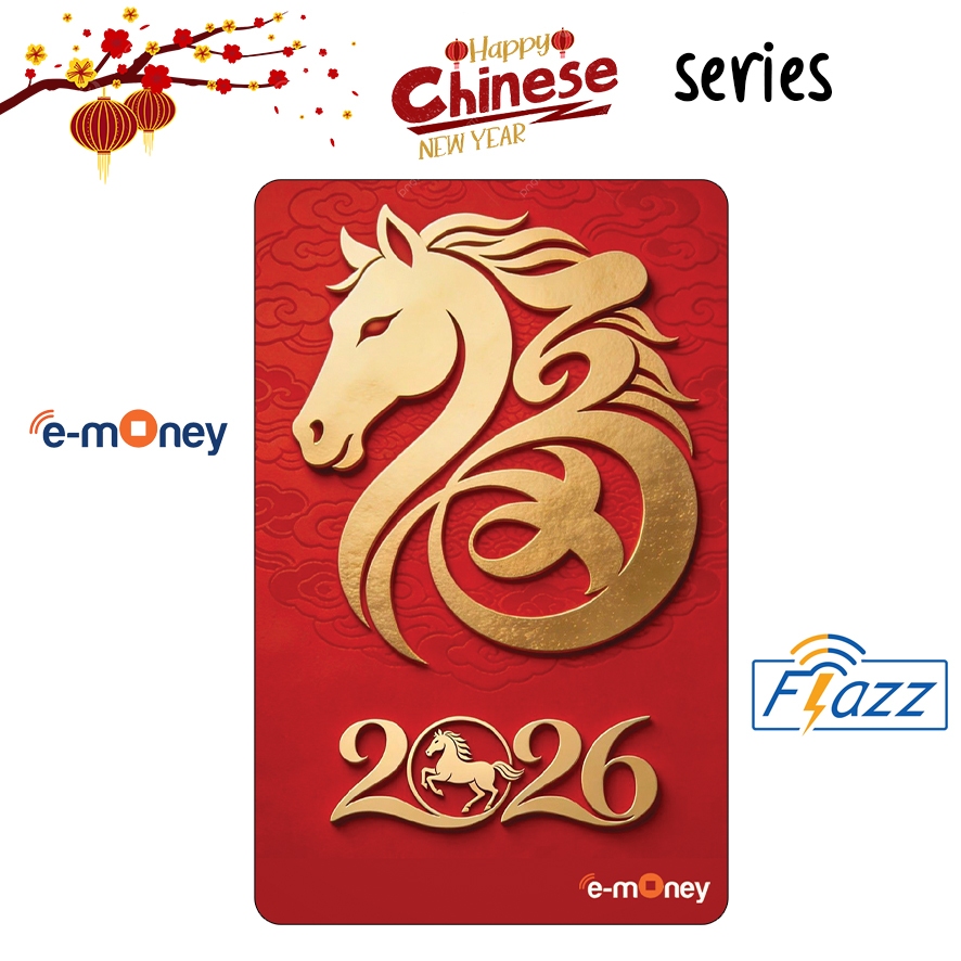 Kartu Emoney / Flazz Gen 2 Edisi Imlek 2026 - Kartu Etoll BCA Mandiri